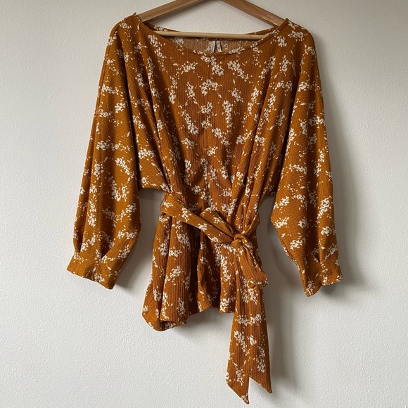 Anthropologie Orange Blouse Top - Picture 3 of 15